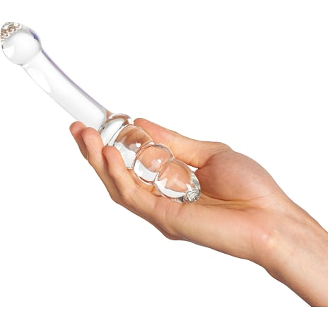 Sinful Ribbed glas dildo