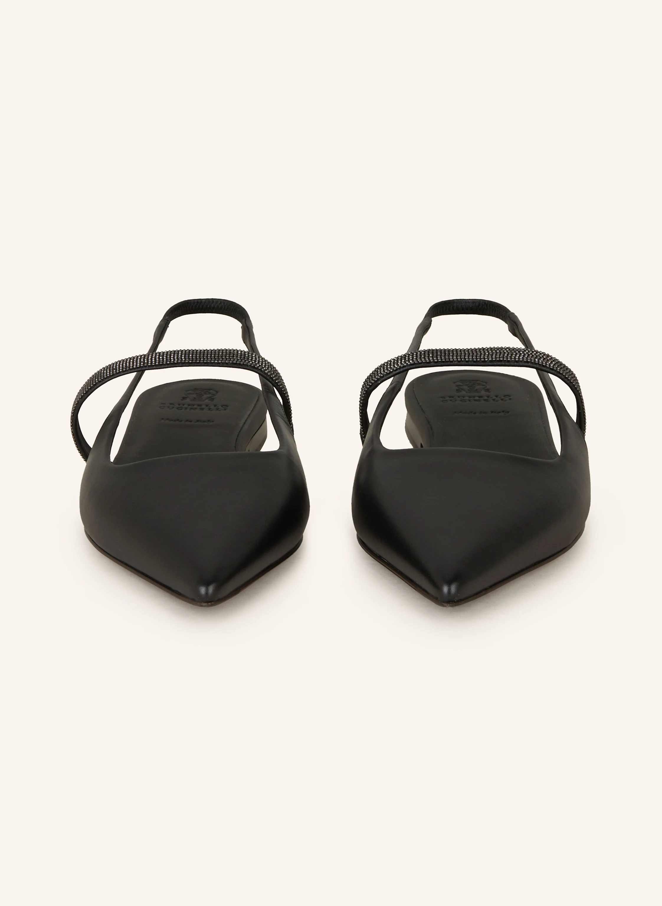 BRUNELLO CUCINELLI Slingballerinas mit Schmucksteinen