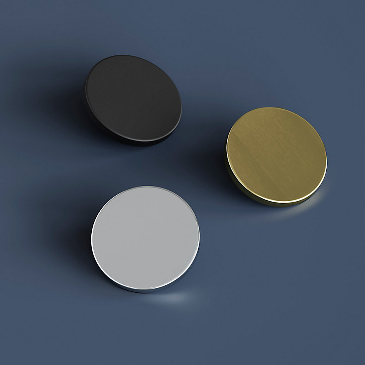 Bouton de meuble arrondi Minzh noir ⌀.35mm x L.35mm