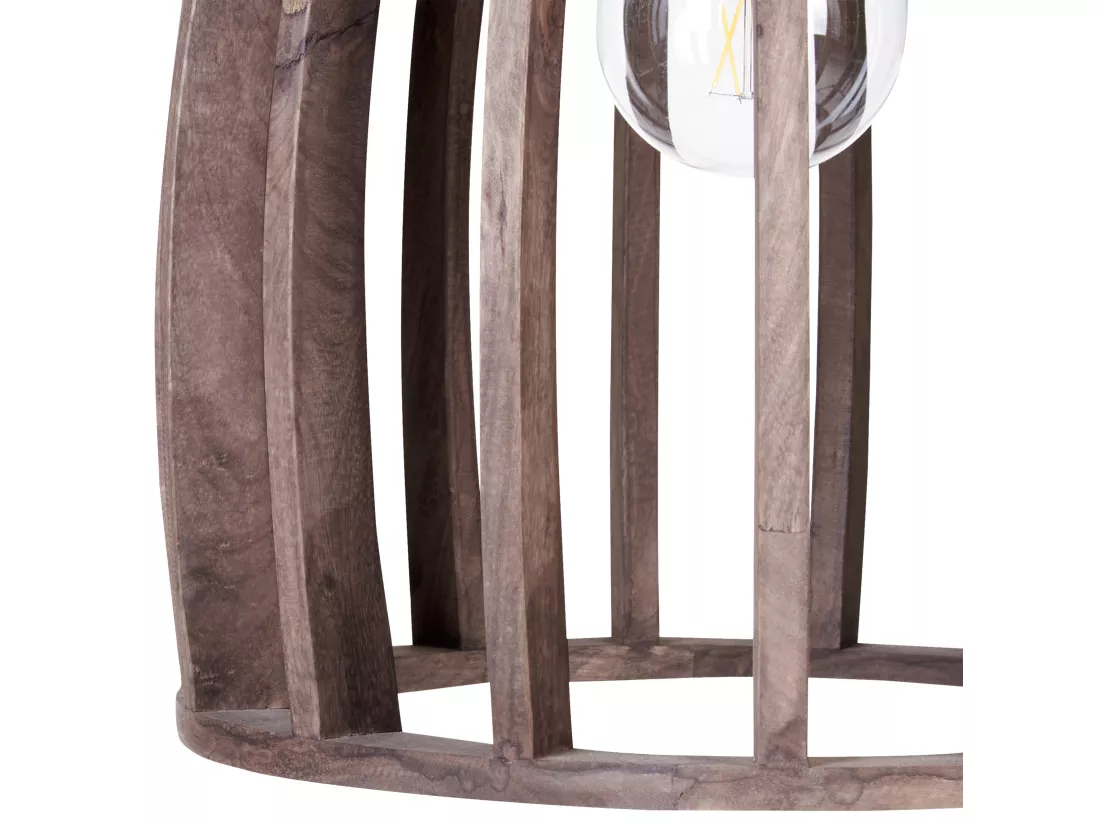 Lampe suspension MANAIR Bois Marron foncé