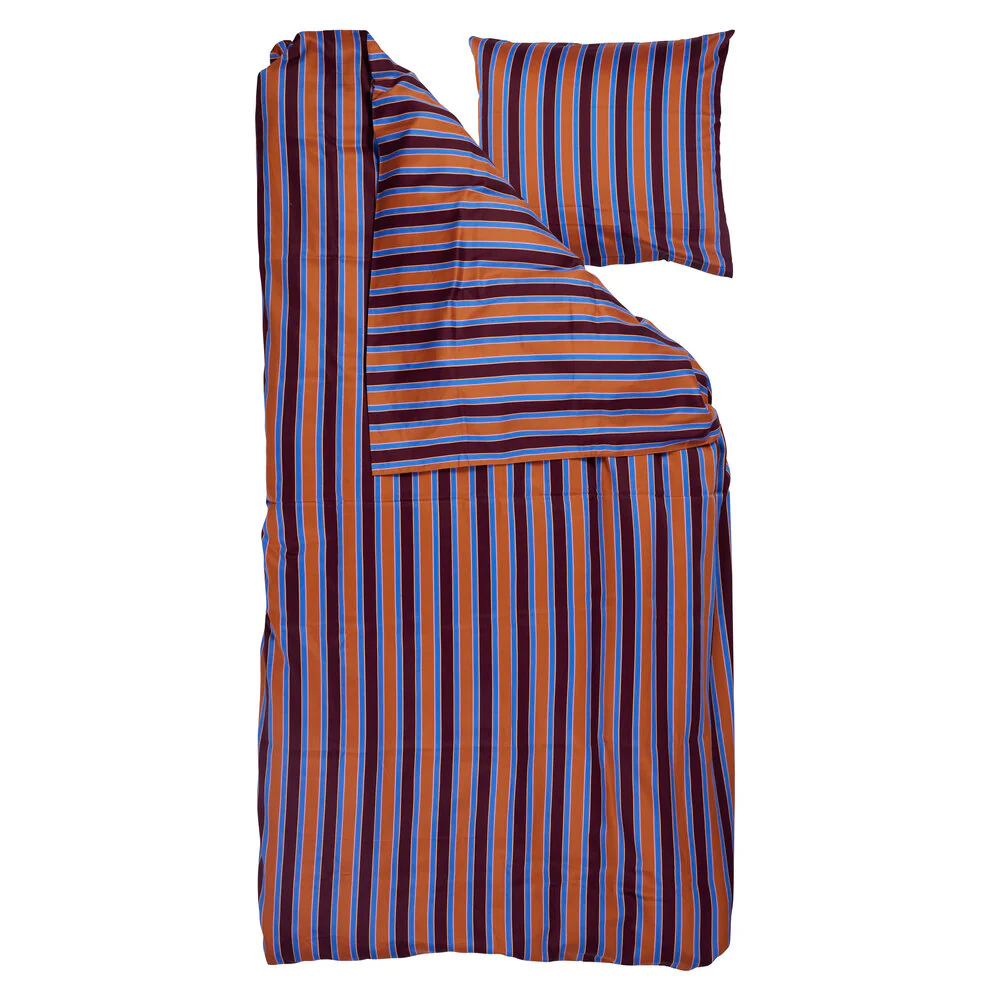 Bahne Interior  Balanced Stripe sengetøj - amber/blå