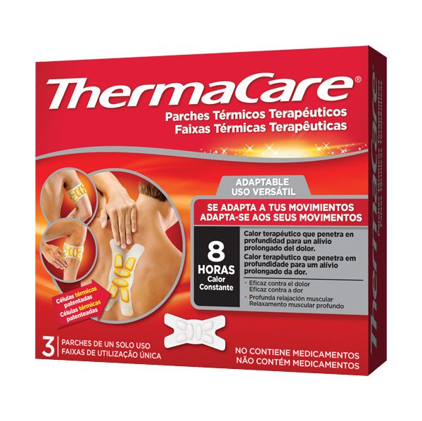 Thermacare Uso Versátil Faixas Térmicas 3 Unidades