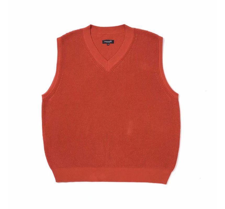 Adotuastic - V-hals effen wafel oversized trui vest