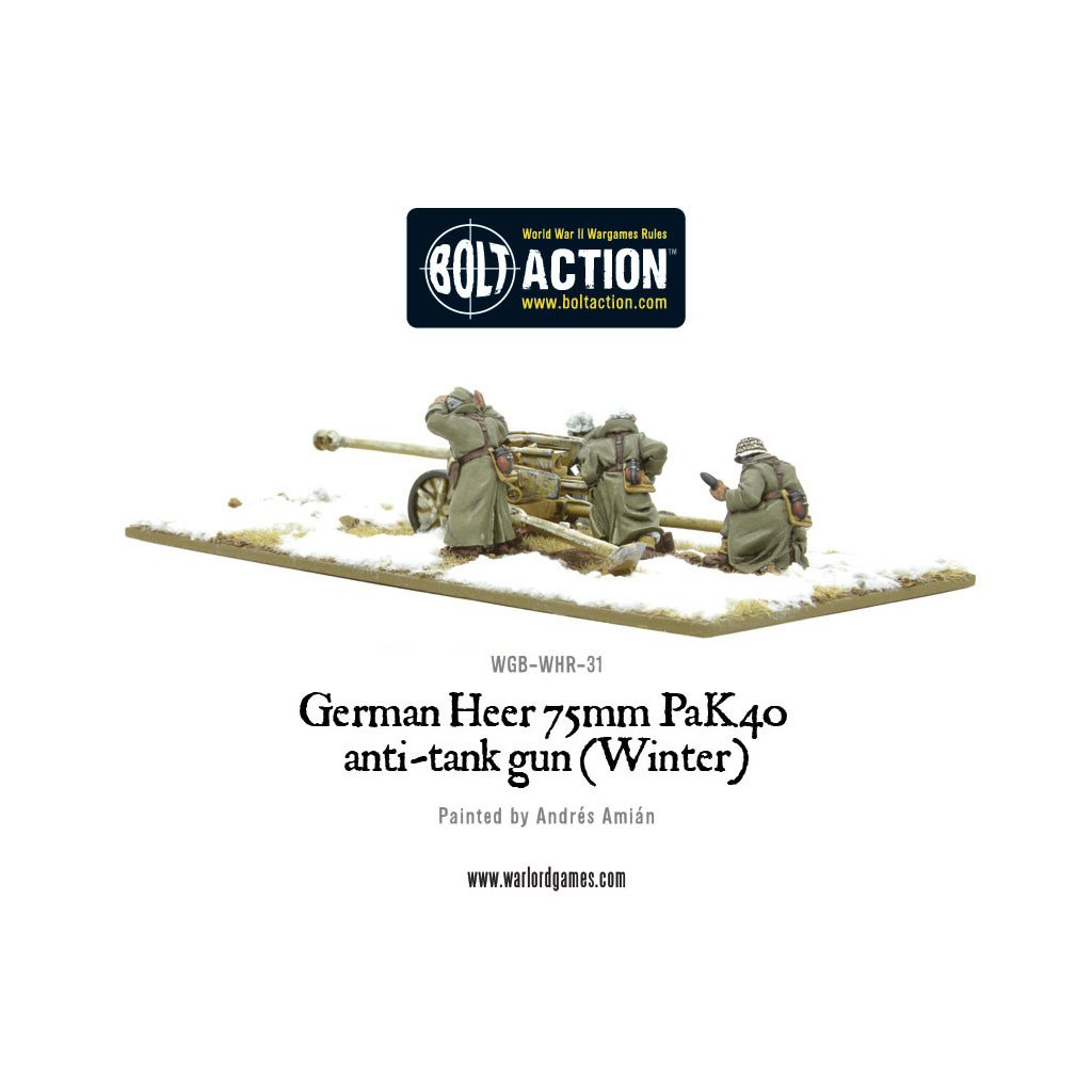Bolt Action - Heer 75mm Pak 40 anti-tank gun (Winter)