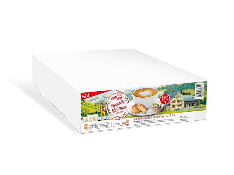 Bischofberger Gebäck Appenzeller Bärli – Biber 160 x 7 g Gebäckspezialität aus dem Appenzell