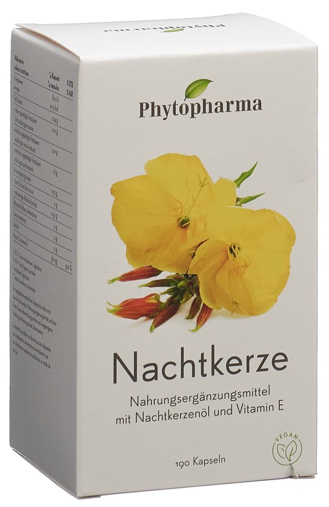 PHYTOPHARMA Nachtkerze Kaps 500 mg Ds 190 Stk
