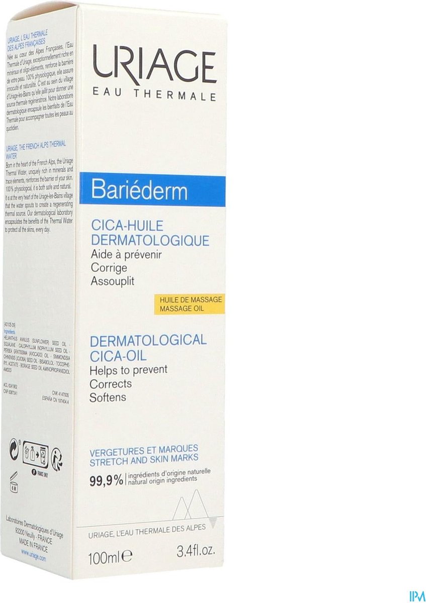 Uriage Bariederm CICAolie striemen/littekens (100 ml)