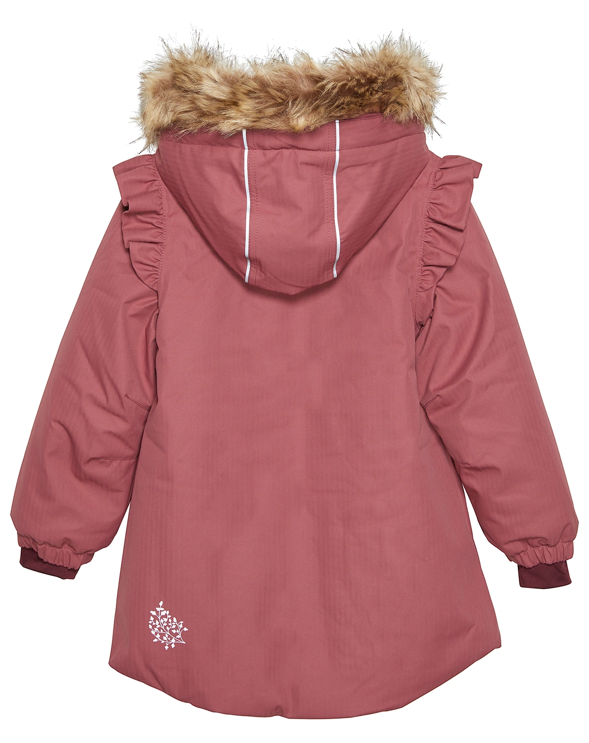 Schneejacke BIRGA mit Kunstfellbesatz in roan rouge