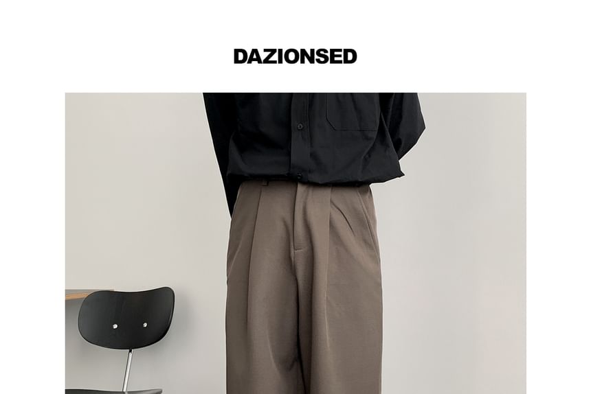 DAZO Studios - Mid Rise Plain Straight Leg Dress Pants