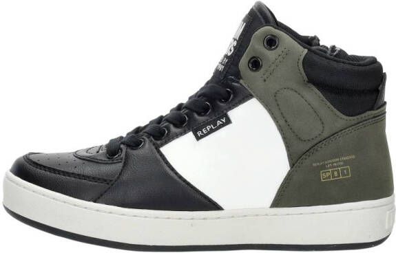 Replay Cobra 6 sneakers zwart groen Mesh Logo 38