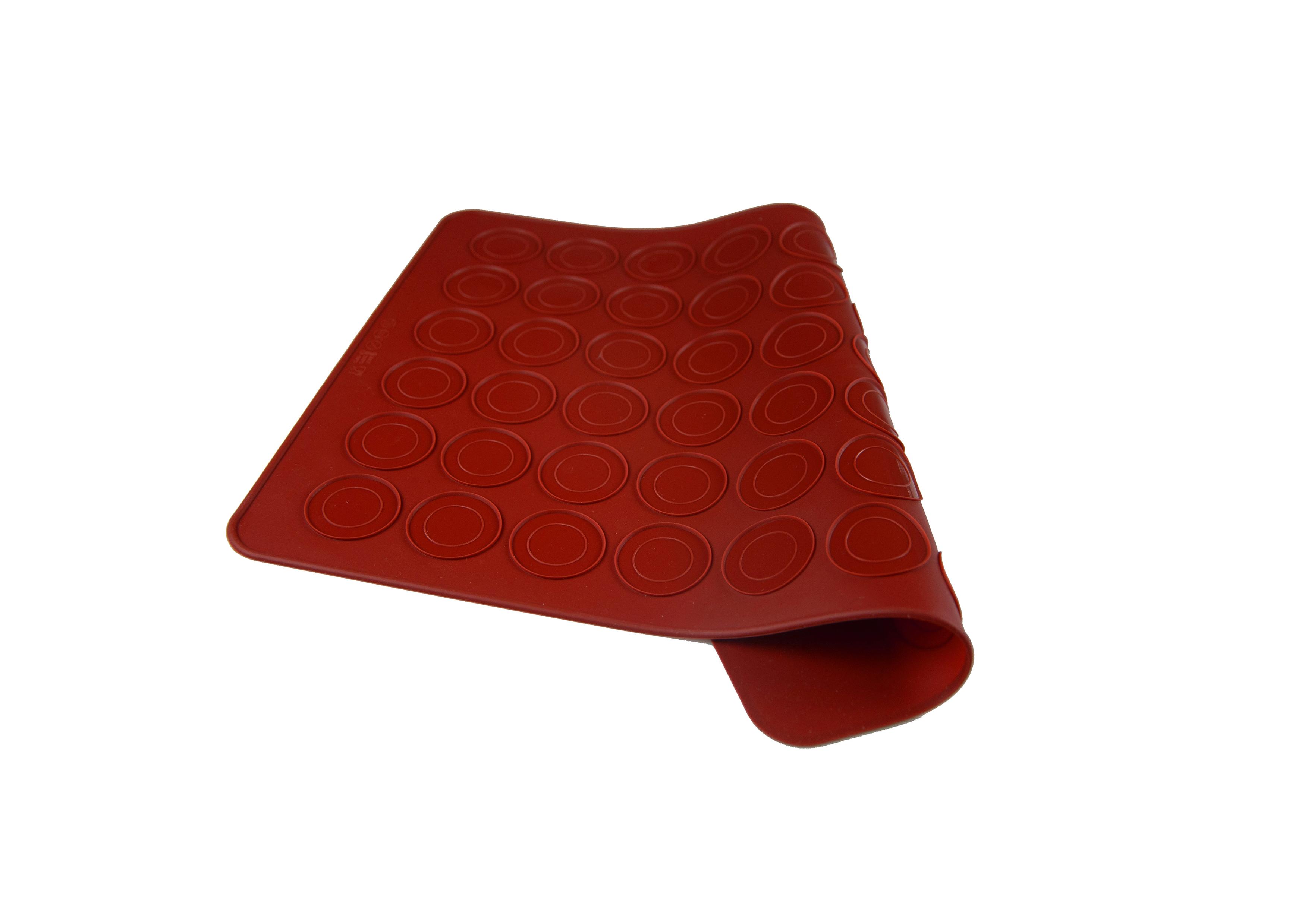 TAPIS SILICONE 48 MACARONS ROUGE