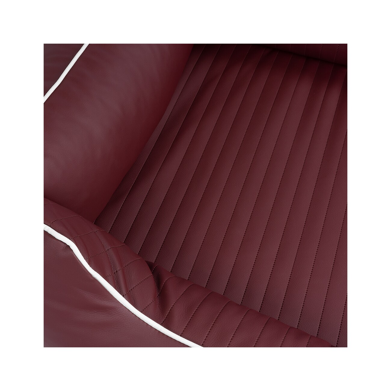 Knuffelwuff orthopädisches Hundebett aus Kunstleder Lovelock bordeaux M-L