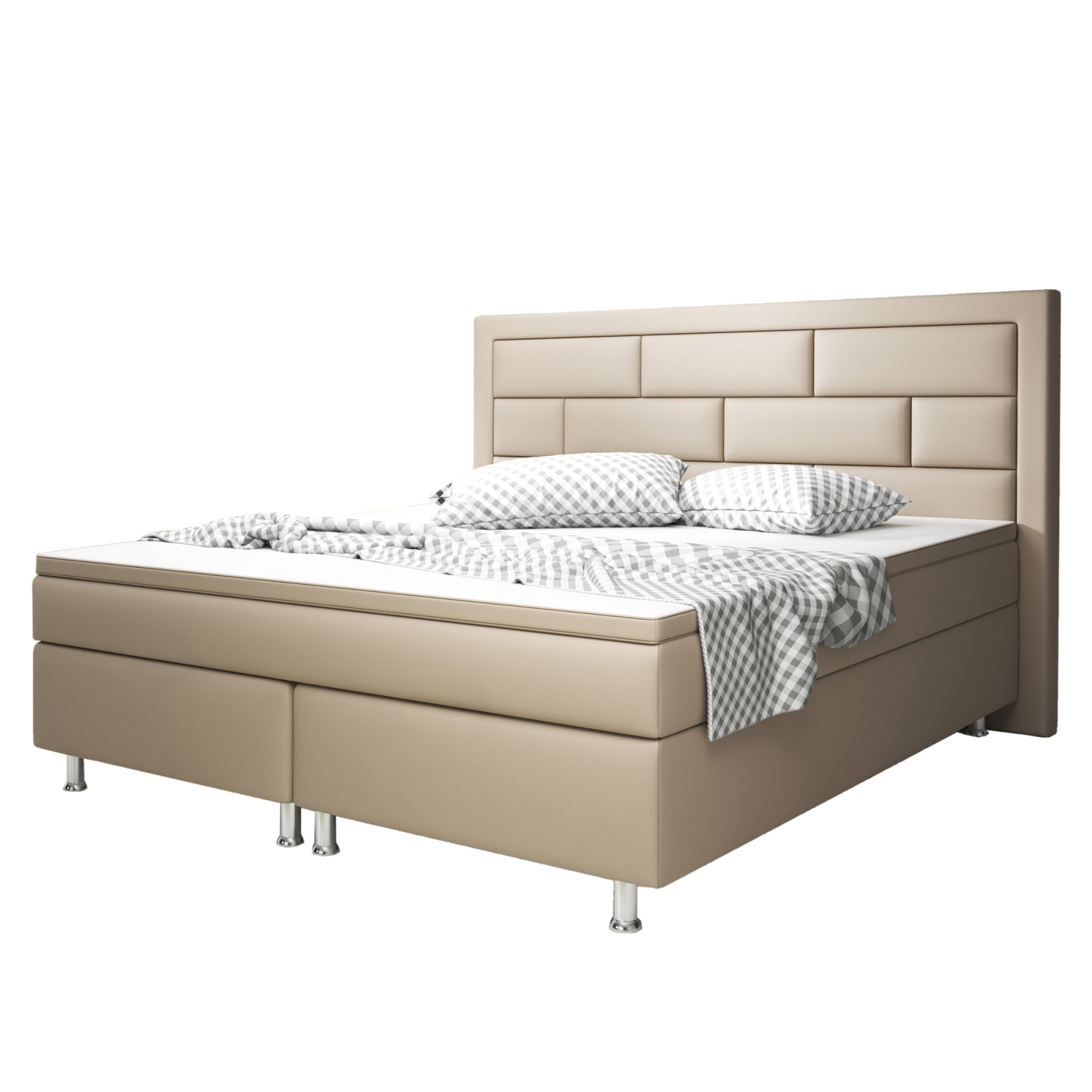 Boxspringbett - muddy - H3 - 180x200 cm