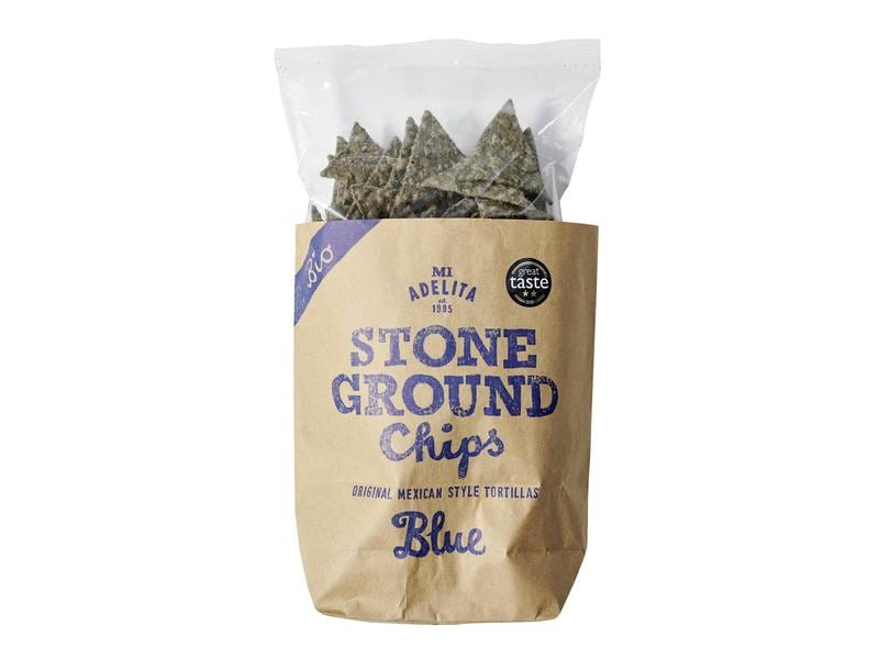 Mi Adelita Bio Tortilla Chips Blue Corn 150 g Maischips aus Schweizer Rohstoffen