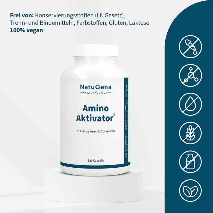 Aminoaktivator Aminosäuren + Vit.B6 + B9 + B12 vegan Kps, 180 St