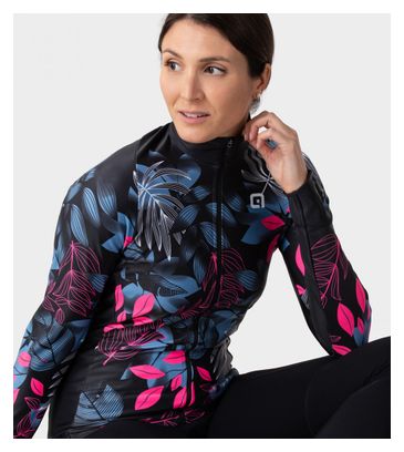 Maillot Manches Longues Femme Alé PR-R Green Garden Bleu/Rose