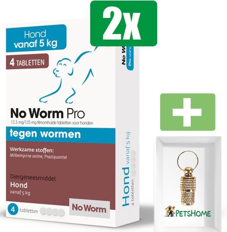 No Worm Pro - Hond - Tabletten - 2 Stuks - Vleessmaak