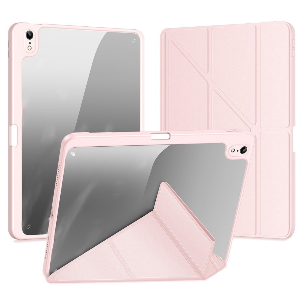 iPad 10.9 (2022) 2in1 Abnehmbare Hybrid TPU Bumper Leder Tasche Smart Cover Schutzhülle - Rosa
