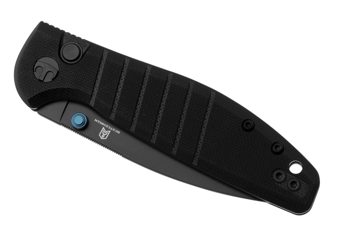 Bestechman Goodboy Jr BMK10E PVD D2, Black G10 zakmes, Keanu design
