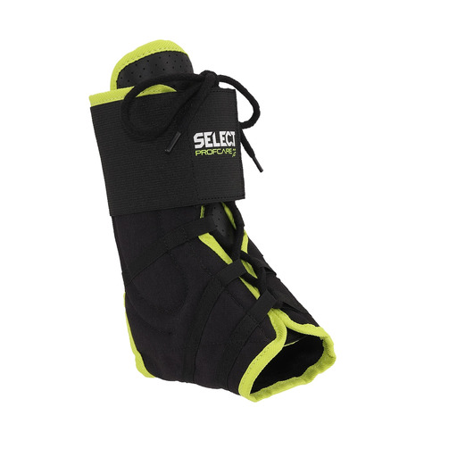 Selecione o suporte para os pés com cadarço.