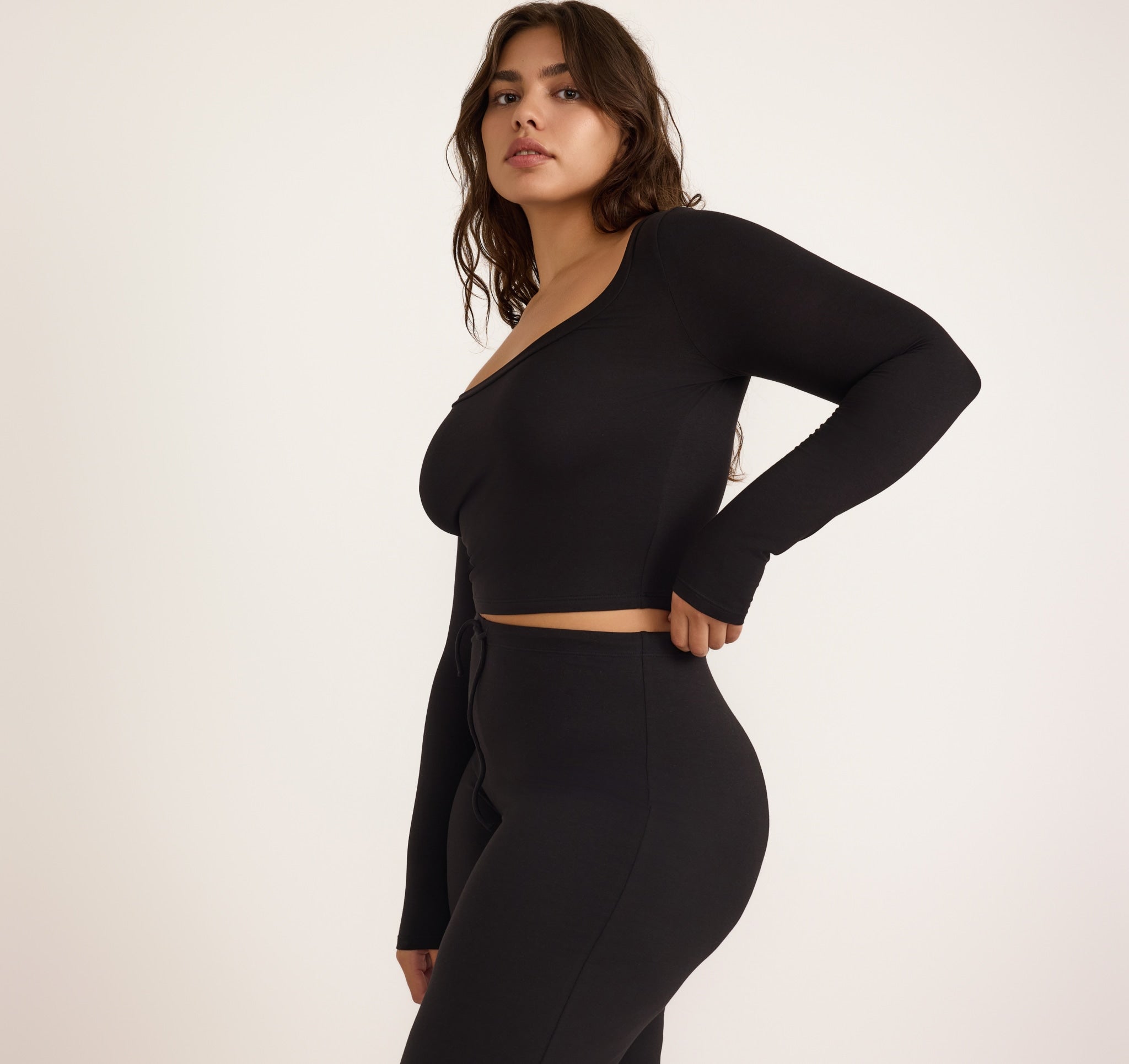 TENCEL™ MODAL<br>Everyday Scoop Neck Long Sleeve Tee