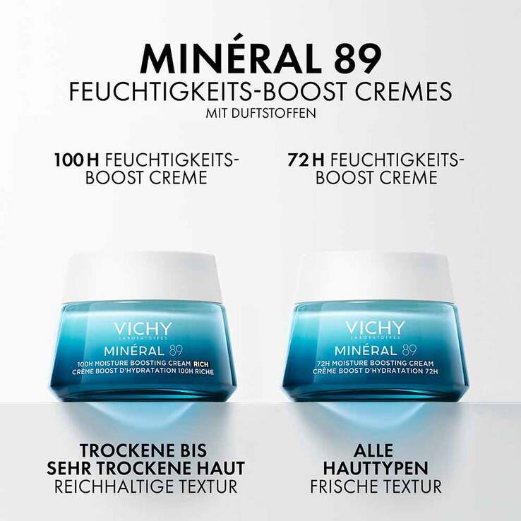 Vichy Mineral 89 72h Creme leicht mit Duft, 50 ml