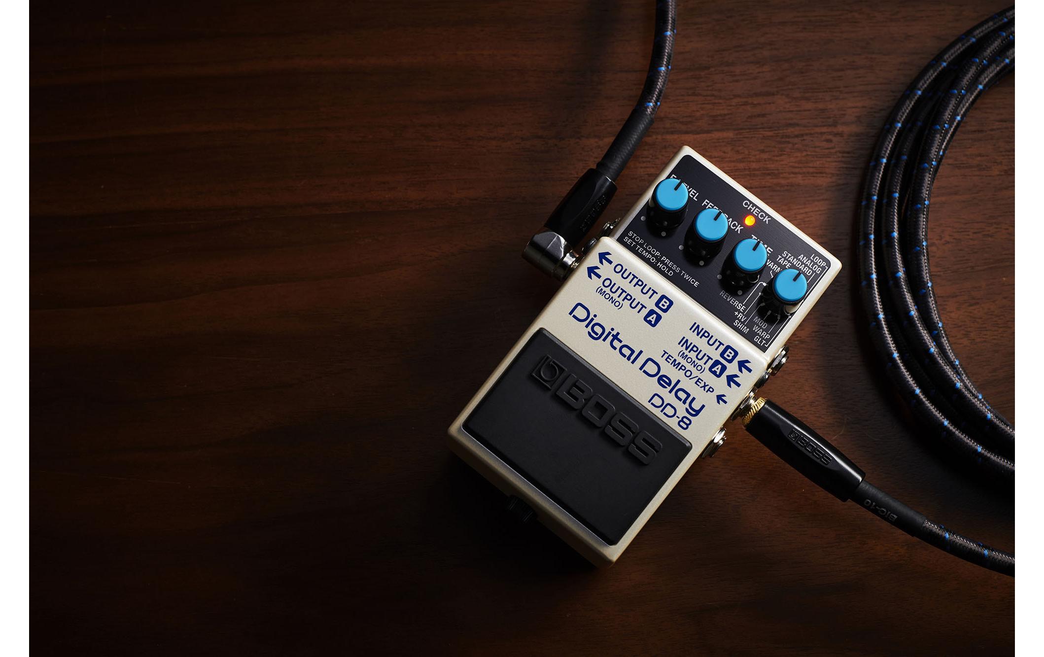 Pedal DD-8<br>Soundvielfalt und maximale Delay-Power