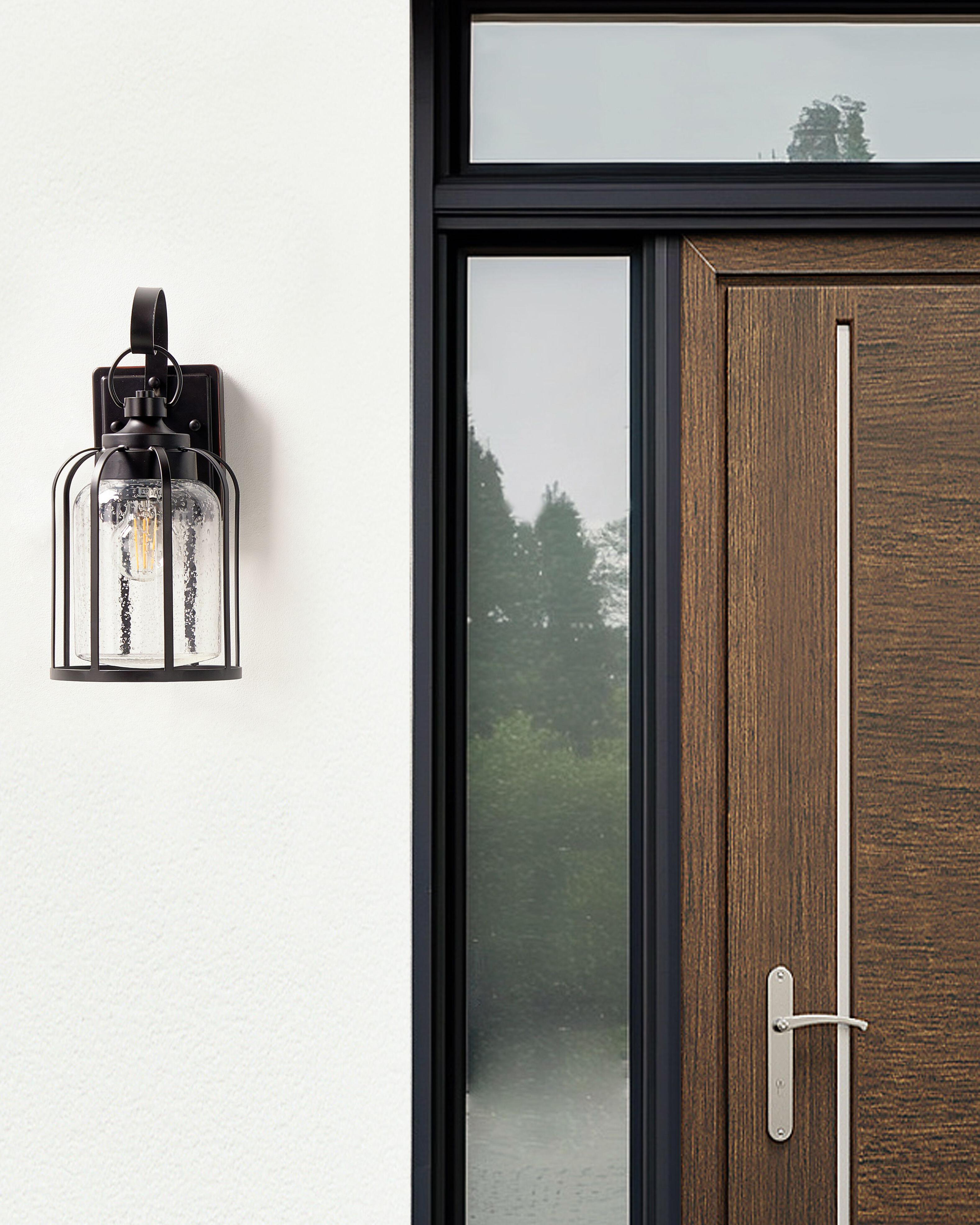 Buiten wandlamp WOOLER Zwart