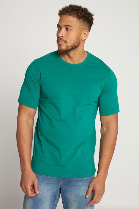 T-Shirt, Basic, Rundhals, gekämmte Baumwolle, bis 8XL
