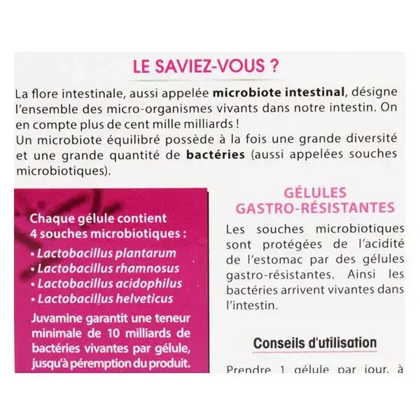 Juvamine Probiotiques 15 gélules