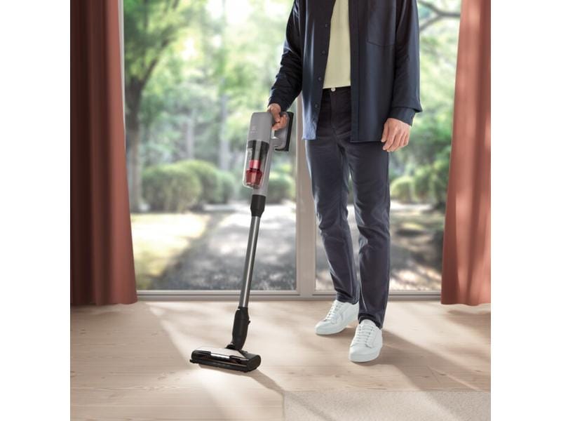 Electrolux Akku-Stielsauger EP71AB14UG Grau Kabelloser Staubsauger mit starker Leistung und wenig Gewicht