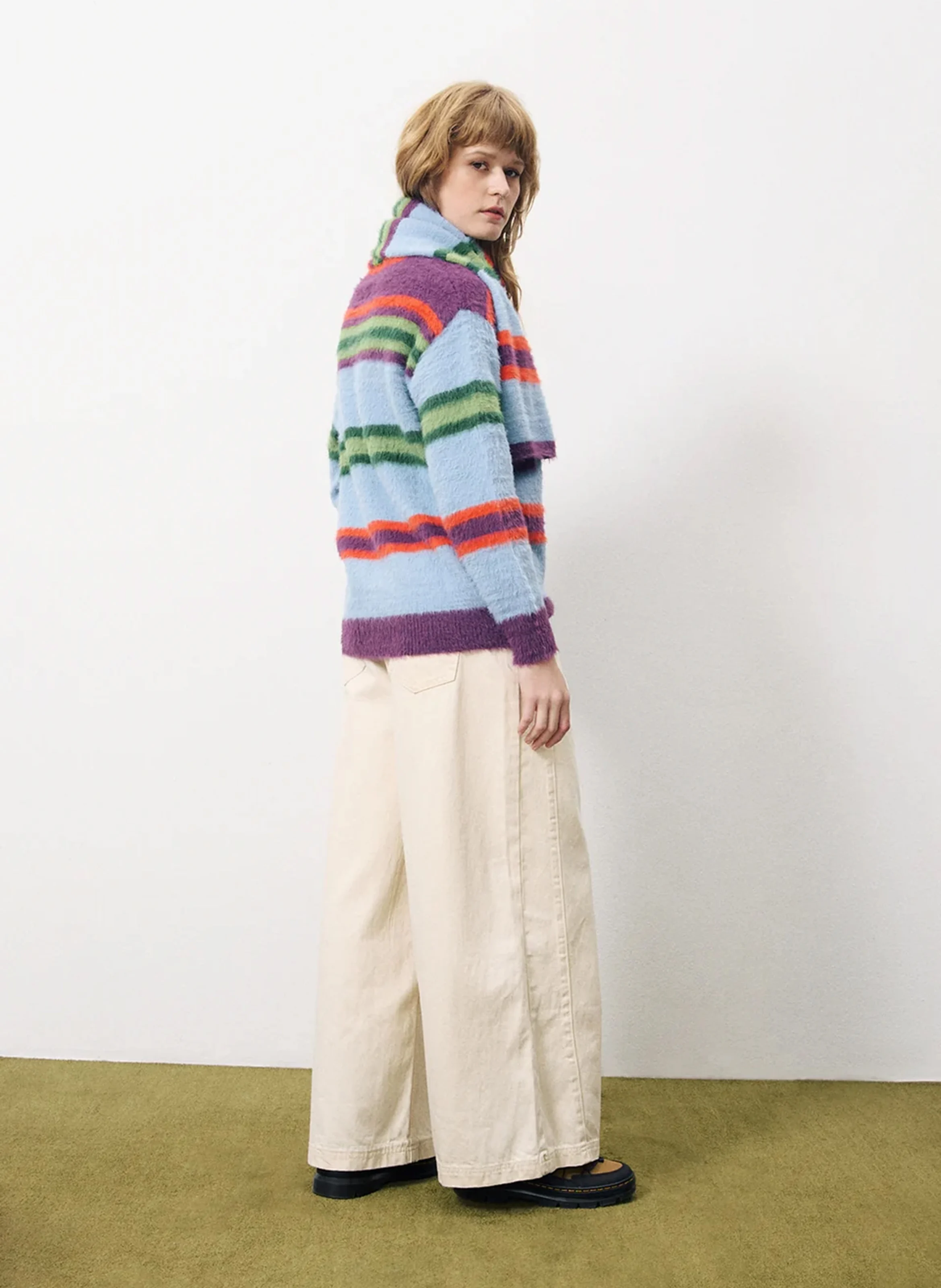 MARLA - Pull droit à rayures | Bleu