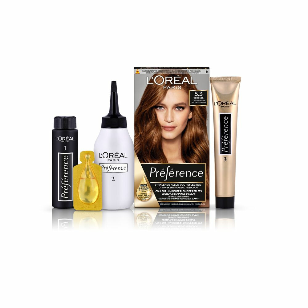 L'Oréal Préférence Permanente Haarkleuring 5.3 Licht Goudbruin