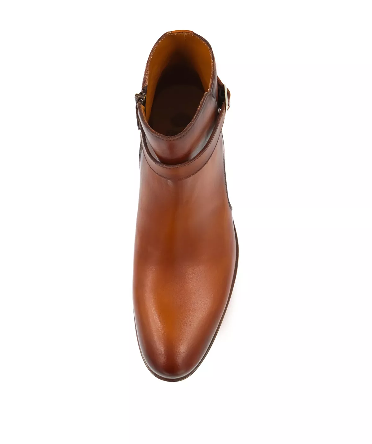 Bottines Elthon Marron Patiné