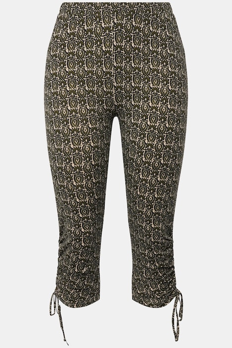 Capri-Leggings, Saumband, Elastikbund, Biobaumwolle