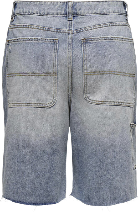 ONLY ONLMELANIE HW CARPENTER DNM SHORTS Light blue denim