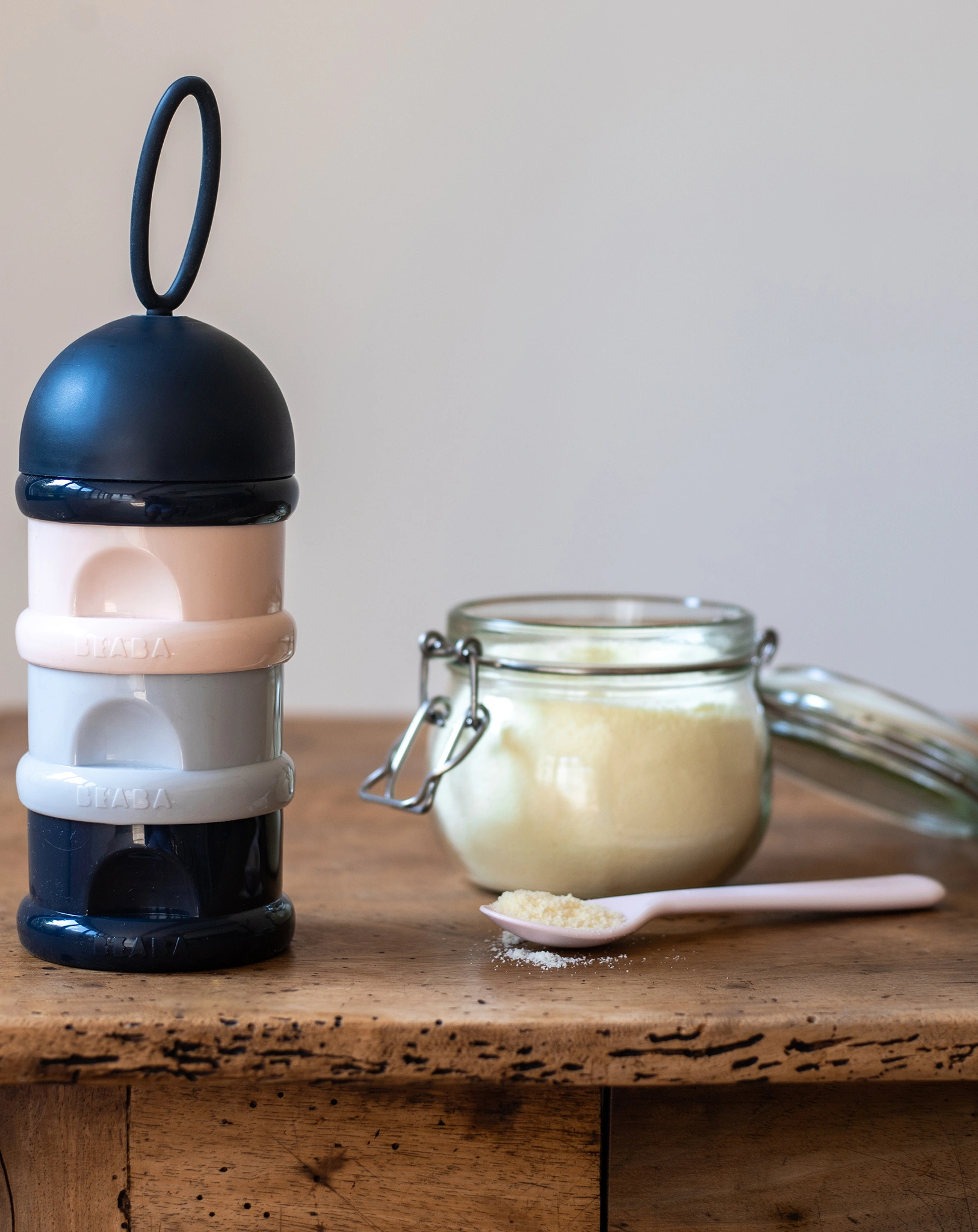 Dosierbox ON THE GO 3-teilig in night blue/rose