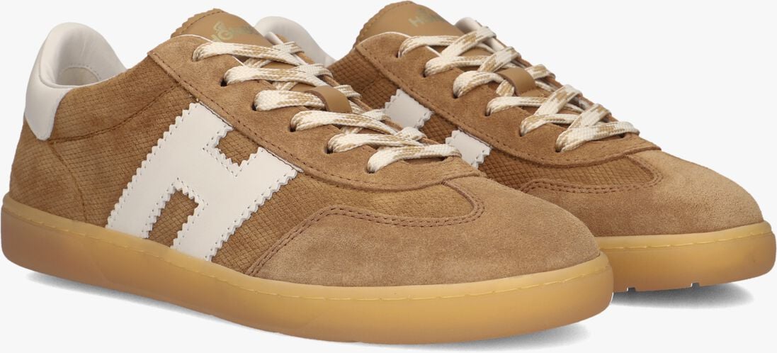 camel hogan lage sneakers cool allacciato h