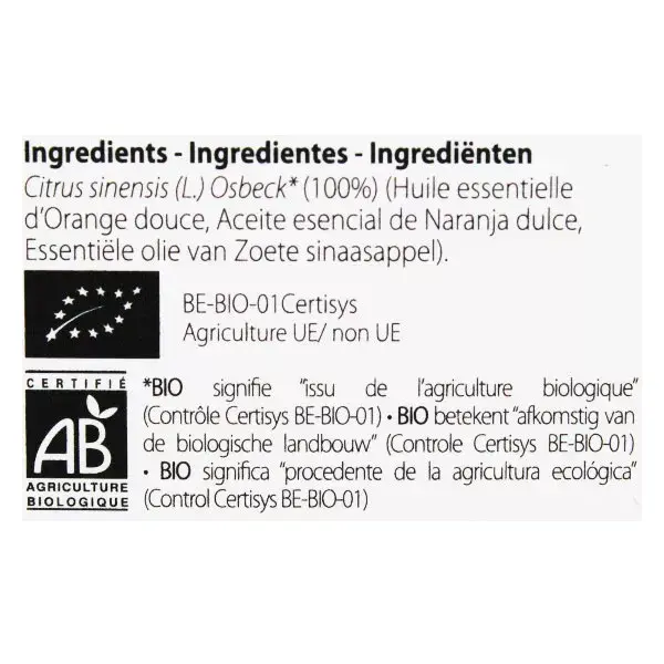 Óleo Essencial de Laranja Doce Orgânica Pranarom 30ml