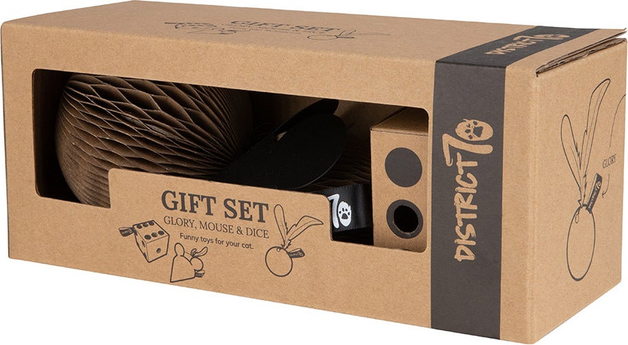 District 70 kattenspeelgoed gift set bruin 3 stuks
