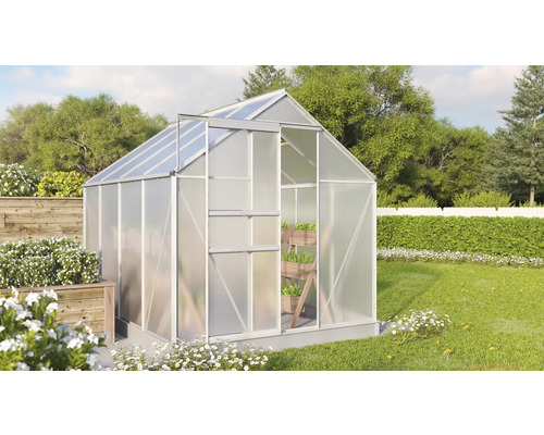 Vitavia Comet 5000 kas, dubbelwandige polycarbonaat panelen, 4 mm dik, 195 x 257 cm, aluminium