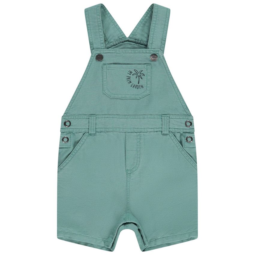 Salopette courte print palmier pour bébé garçon - Kaki