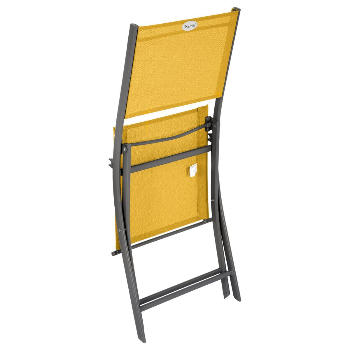 CHAISE MODULA MOUTARDE GRAPHITE
