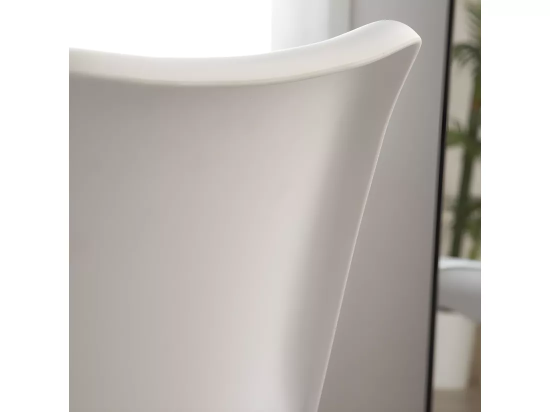Chaise de bureau plastique blanc 48x83