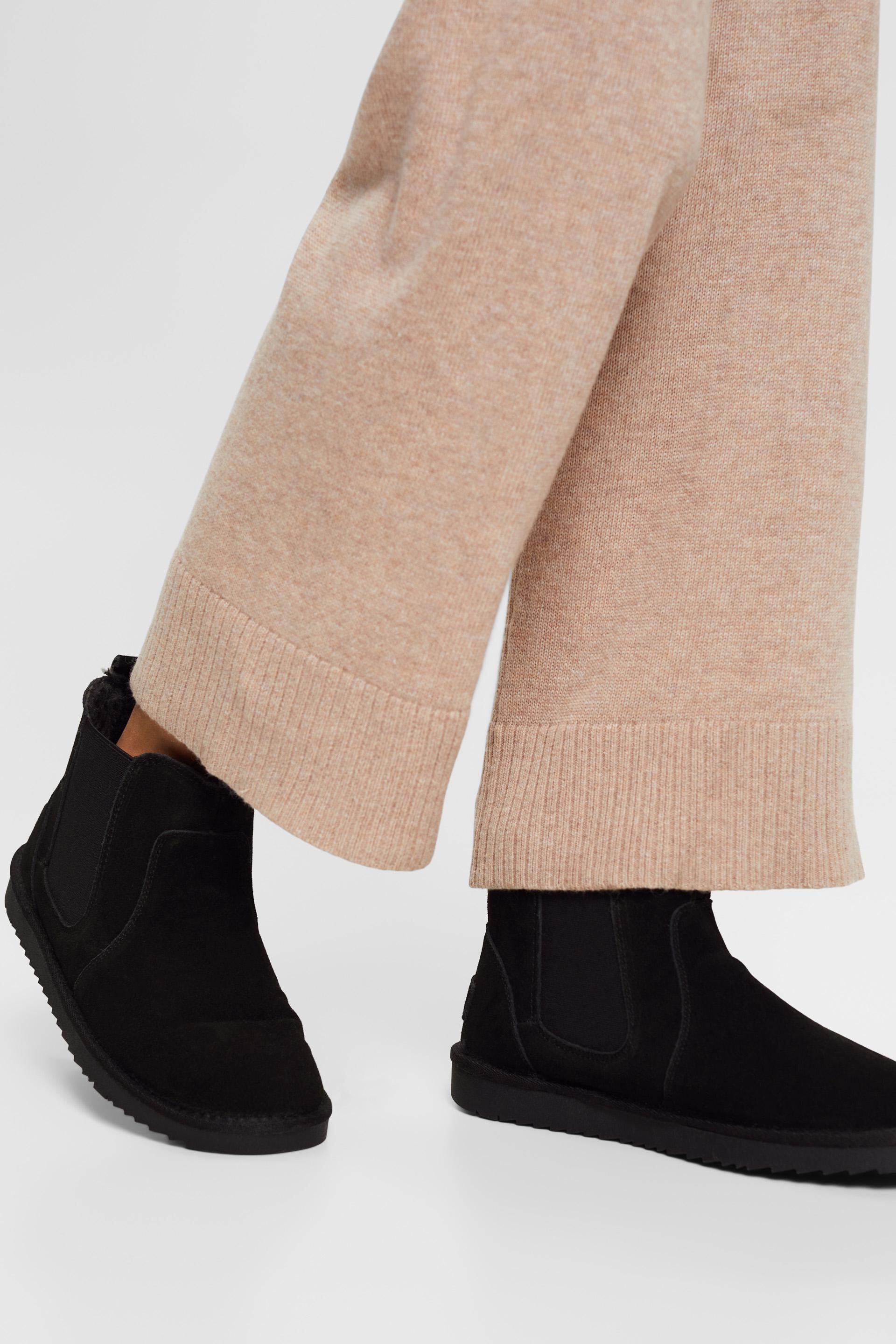 Bottines en daim doublées de fourrure synthétique