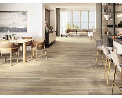 Porseleinen wand- en vloertegel San Remo teak 20 x 120 cm R11 C Antislip
