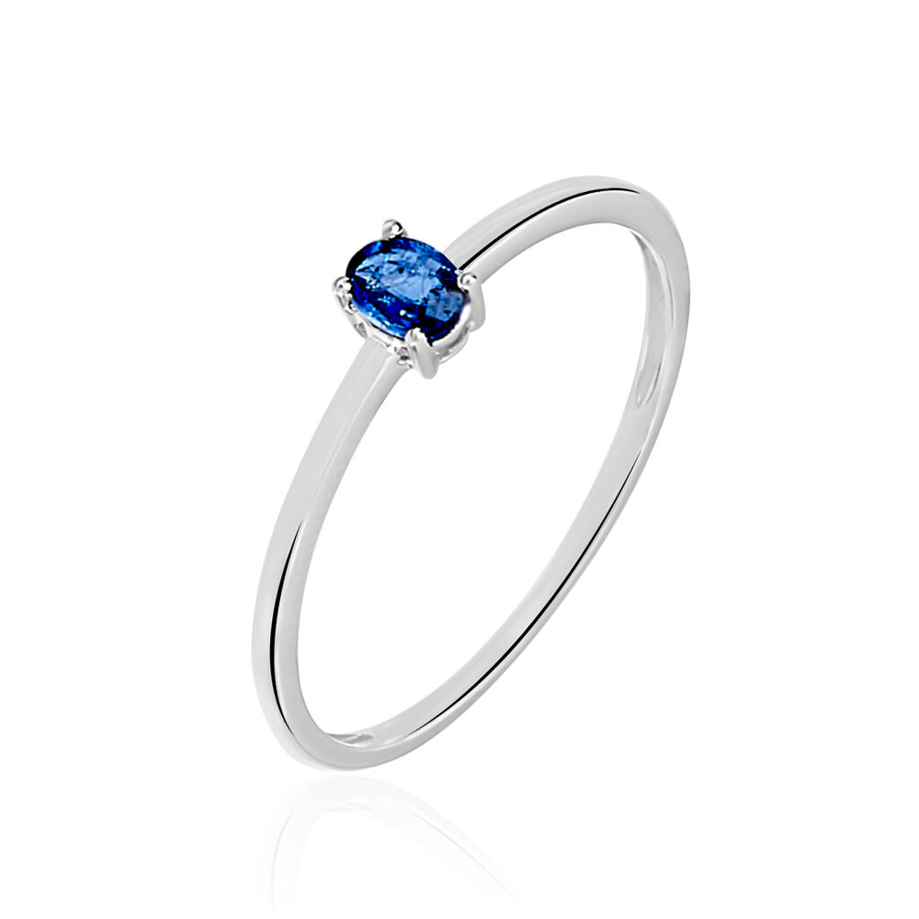 Bague Solitaire Dota Or Blanc Saphir
