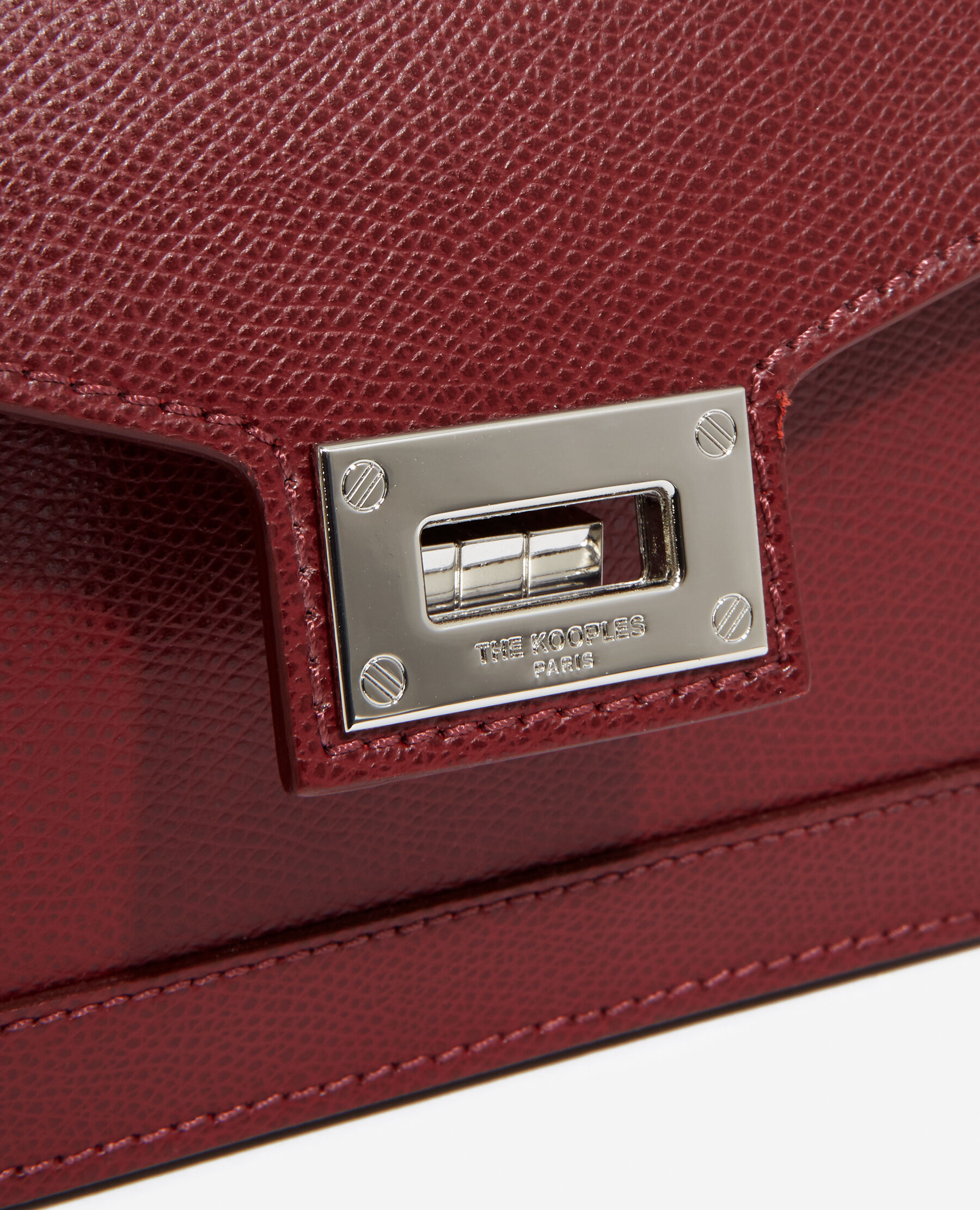Sac Emily Small en cuir grainé bordeaux