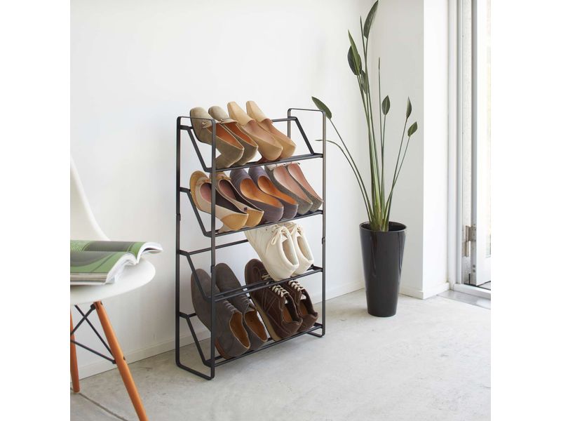 Yamazaki Schuhregal Frame 53 x 80 cm, Schwarz Schuhorganizer