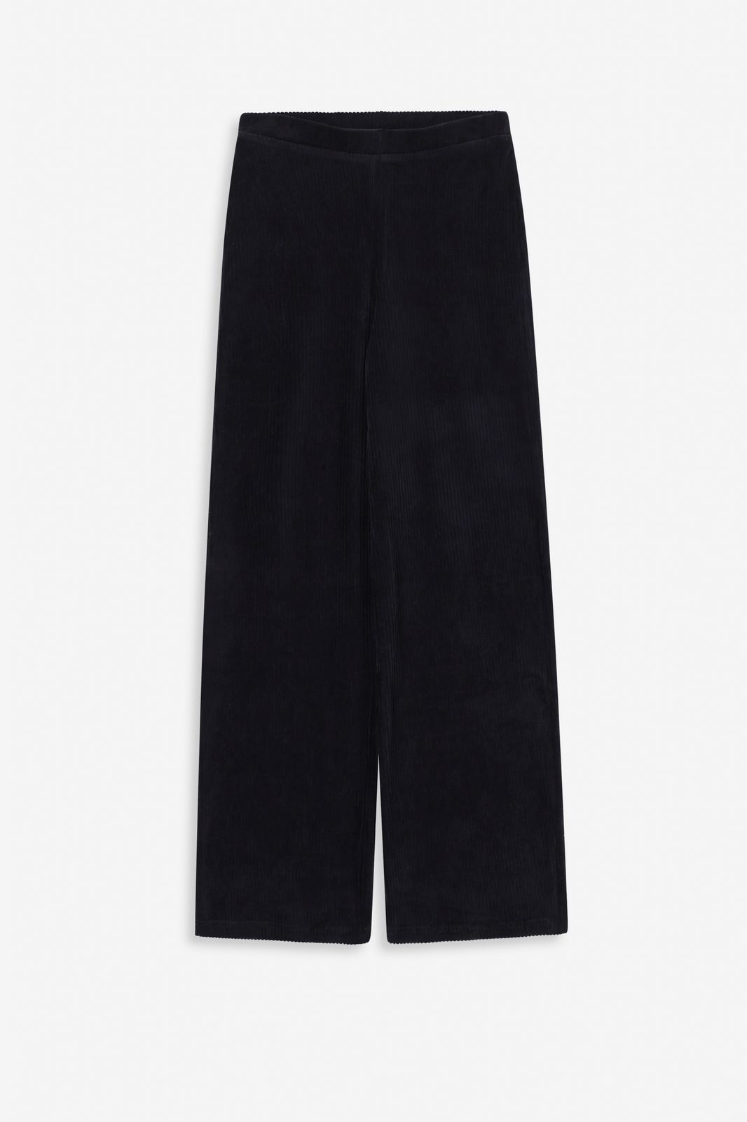 Zwarte velvet straight leg